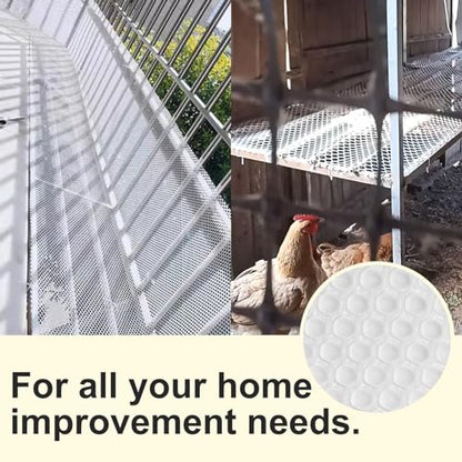 Plastic Wire Mesh Fence 16in x 10Ft Plastic Chicken Wire Mesh for Poultry, Dogs, Rabbit, Snake Barrier & Gardening Versatile Plastic Fencing (16in x 10Ft, White) - color: White, size: 16in x 10Ft