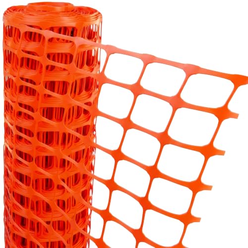 Electriduct Plastic Construction Fencing 150 Feet Orange Netting Barrier Safety Mesh Snow Fence Roll - color: Orange, size: 150 Feet