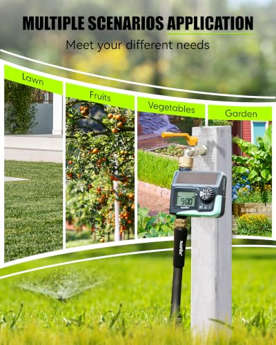 RAINPOINT Solar Sprinkler Timer, Hose Timers for Watering, Water Timer - color: Blue