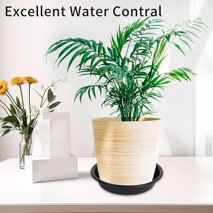 6 Pack 6 Inch Plant Saucer Tray, Heavy Duty Plastic Plant Pots Dray Tray, Black - color: Black, size: 6"(6Pack)