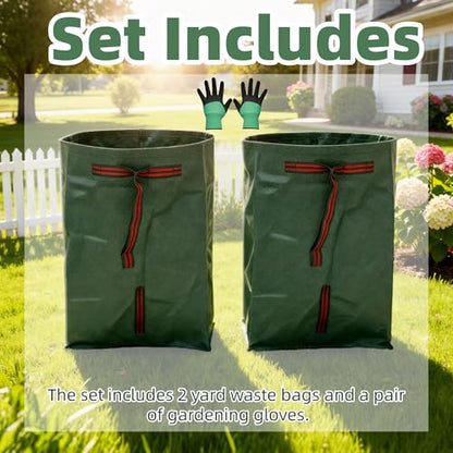 2 Pack 53 Gallon Dustpan Yard Waste Bags