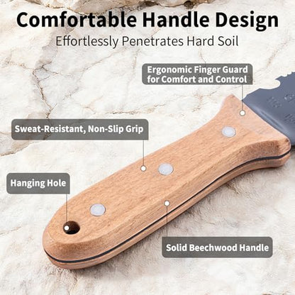 Hori Hori Garden Knife- Gardening Knife with Sheath Garden Tools Full Tang - size: 7.1"
