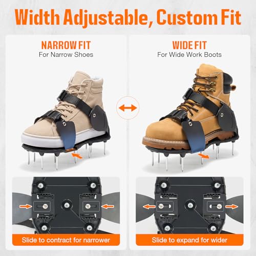 NINGO Pre-Assembled Lawn Aerator Shoes, Aerator Lawn Tool Men's Sizes 8-14