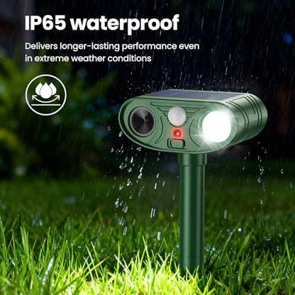 2026 Newly Advanced Ultrasonic Solar Animal Repellent Outdoor (2-Pack)
