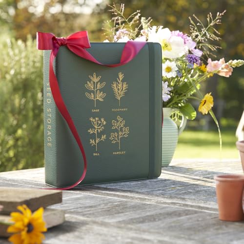 Wildgoose Seed Binder - Garden Seed Packet Organizer, Storage Book, Green - color: GREEN