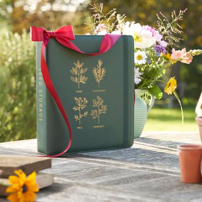 Wildgoose Seed Binder - Garden Seed Packet Organizer, Storage Book, Green - color: GREEN