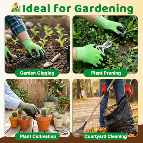 3 Pairs Gardening Gloves for Men Women
