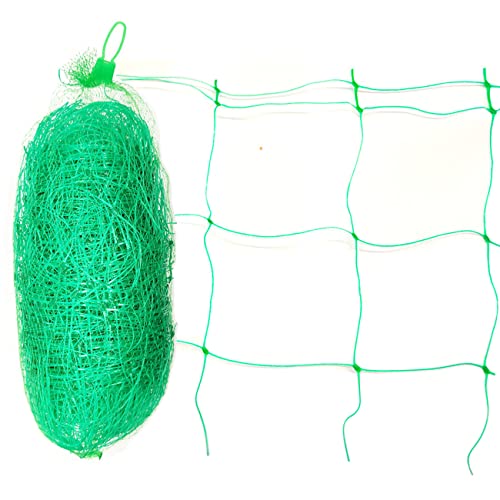 Green Garden Trellis Netting 5x100 ft Heavy Duty Polypropylene Plant Support Net for Climbing Vegetables Fruits Flowers - size: 5x100 ft
