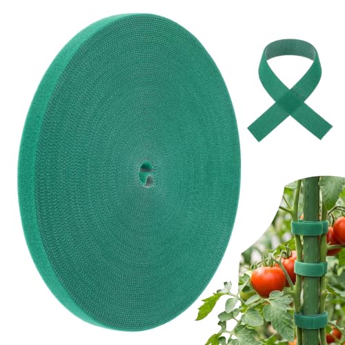 Xinjoduz 1 Roll 80 Ft 1/2" Garden Plant Tape for Climbing Plants Ties Green