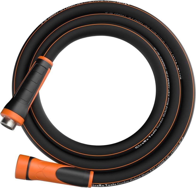 Giraffe Tools Garden Hose 5/8", 15ft Short Garden Hose - size: 15FT Male to Female