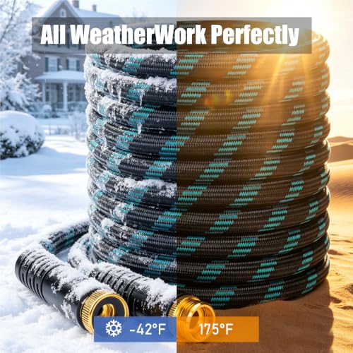 Garden Hose 25FT Lightweight Kink-Free Thick Grip Outdoor - color: Blue