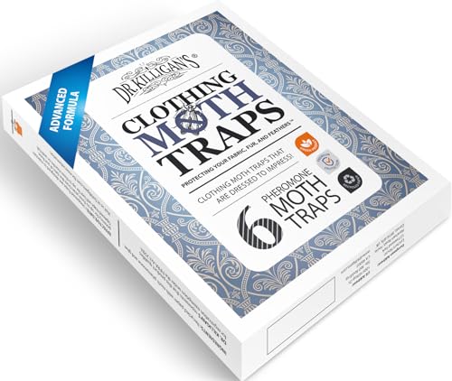Dr. Killigan's Premium Clothing Moth Traps with Pheromones (White, 6 Traps) - color: White