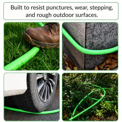 UNCO- Hybrid Polymer Garden Hose, 5/8" x 12 FT, Green, 3/4" GHT Aluminum Fittings, Drinking Water Safe, Lightweight Heavy Duty Garden Hose - size: 12 Ft