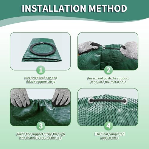 for 3 Pack-53 Gallon Reusable Yard Waste Bags Lawn and Leaf Bags - size: 1 Count (Pack of 3)