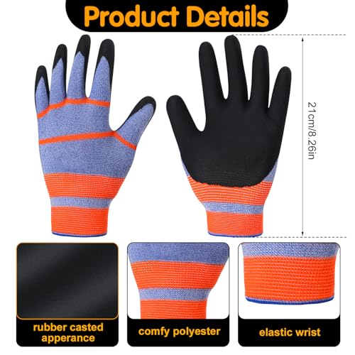 12 Pairs Gardening Gloves for Men Women, Summer Work Gloves
