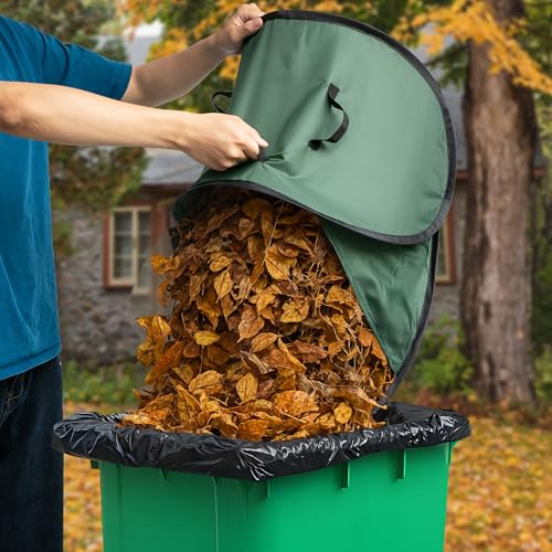 2Pcs Foldable Pop Up Leaf Collector, Miniature Leaves Pickup and Loader Bag - color: 2Pc-28'' x 20''