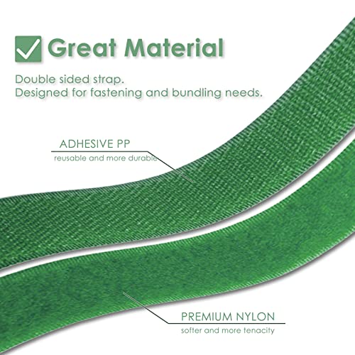 Garden Tie Green Tape, Plant Supports, Gentle On Plants (98.4ft × 0.6 inch, 1 roll, Green) - size: 98.4ft