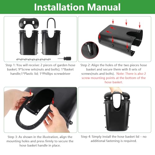 garden hose reel.Courtyard Hose boxes, garden hoses Box。Black