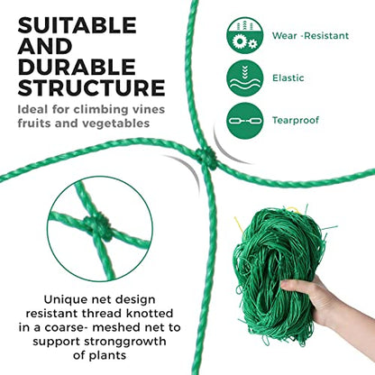 Kikhope Trellis Netting for Climbing Plants, 3 Pack 5.9x5.9 ft Trellis Net - size: 5.9ft x 5.9ft (3 Packs)