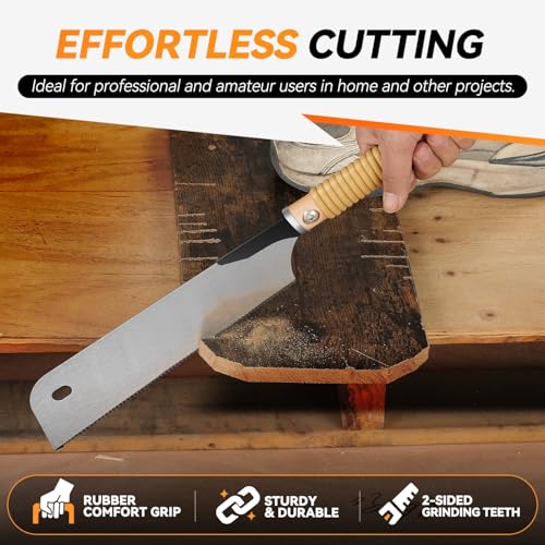 Auto Dynasty 3pcs Japanese Handsaw Set, Double-Edged w/Non-Slip Handle - style: 3pcs Japanese saw
