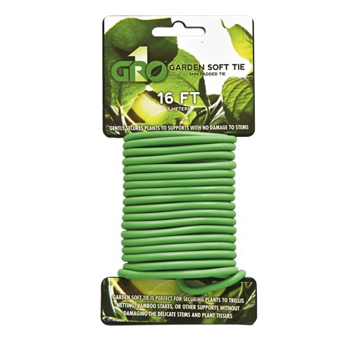 Garden Soft Tie 16 ft to Secure Plants to Trellis Netting, Bamboo Stakes or Supports