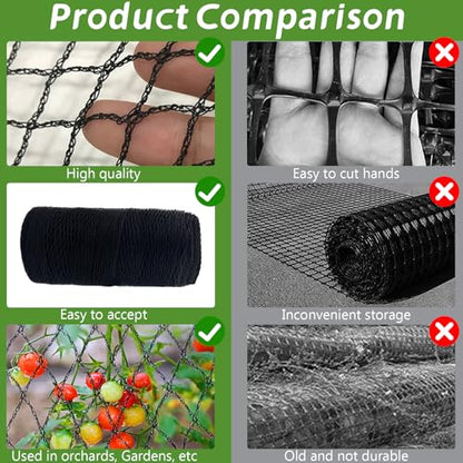Heavy Duty Bird Netting - 0.6" Mesh UV Resistant 15FT*35FT - size: 15*35ft-0.6in Mesh