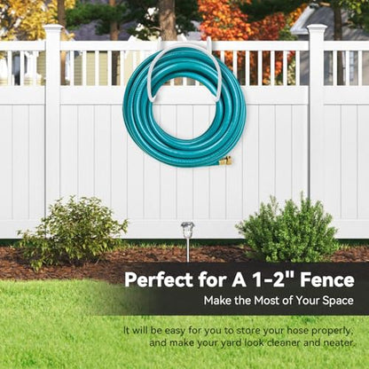 Heavy-Duty Wall Mount Hose Holder, Holds 50-150 FT Hoses, White