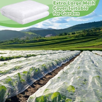 12 x 50 ft Garden Mesh Netting Insect Mosquito Net, White, 1 Pcs - size: 12 x 50 ft