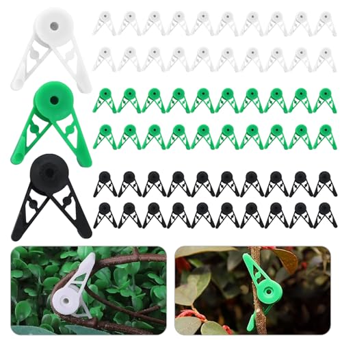 Jiozermi Low Stress Training Clips, 60 Pcs, Green + White + Black