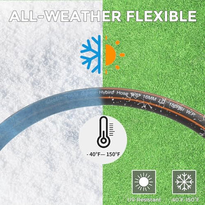 Giraffe Tools Garden Hose 5/8", 100ft with Shut off Valve - size: 100ft Male to Female Hose Set