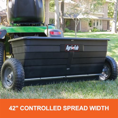 Agri-Fab Tow Behind Lawn and Garden Drop Spreader for Seed, Fertilizer, Salt and Ice Melt, 175 lb Capacity with 42 In Spread Width - style: 175 lb. Tow-Behind Drop Spreader