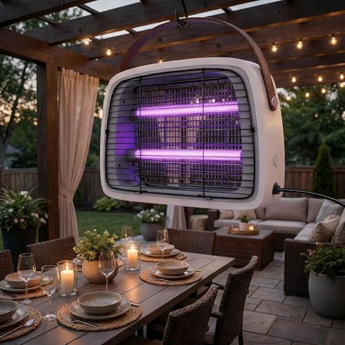 LED Bug Zapper, 12 LED Tube Up to 6 Years, Electric Mosquito Zapper, 11V-240V Fly Trap Widely Applicable.