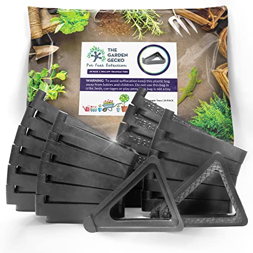 The Garden Gecko Pot-Toe Plant Pot Feet, Outdoor Pot Feet, 24 Pack