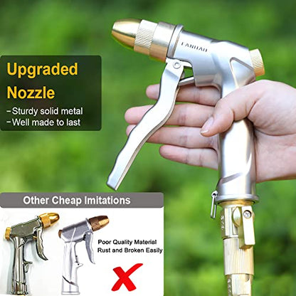 FANHAO 100% Metal Garden Hose Nozzle Heavy Duty, Leakproof, High Pressure