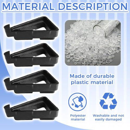 Planter Pot Feet, 24Pcs Black Flower Pot Risers for Outside Use