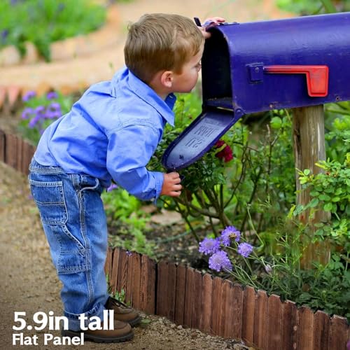 Wood Garden Edging, Flat Panel, 5.9 in H x 4.0 ft L (1 Pack)
