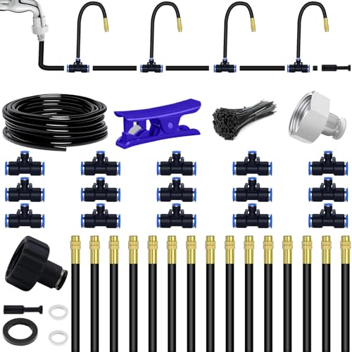 49.21Ft Drip Irrigation Kit System, 360° Bendable Garden Irrigation System - size: 49.21Ft