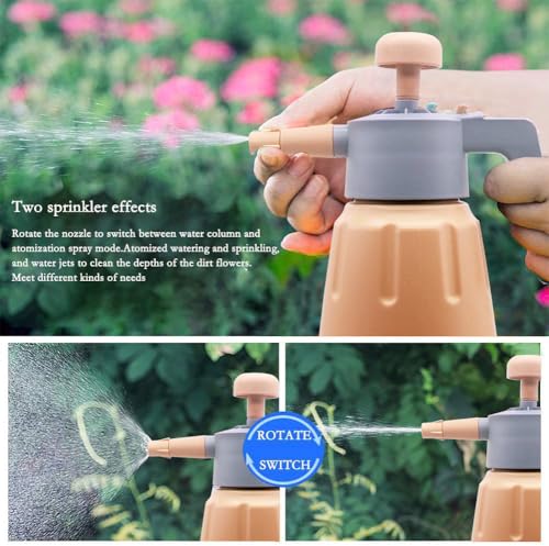 Joywayus 68oz/0.5Gallon Coral Pink Garden Pump Sprayer with Safety Valve Portable Yard & Lawn Sprayer for Spraying/Watering/Home Cleaning/Car Washing