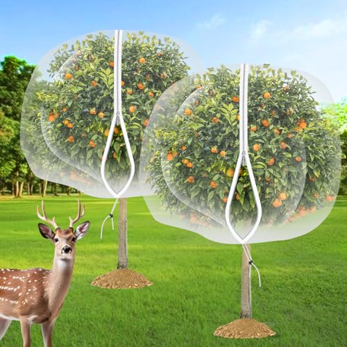 2PCS Large Fruit Tree Netting with Drawstring and Zipper, 10 x 10FT Blueberry Bush Netting Cover, Garden Bird Netting Plant Cover for Protect Plant Fruit Flower from Birds, Bugs, Cicadas, Insects - color: 2pcs-10x10ft