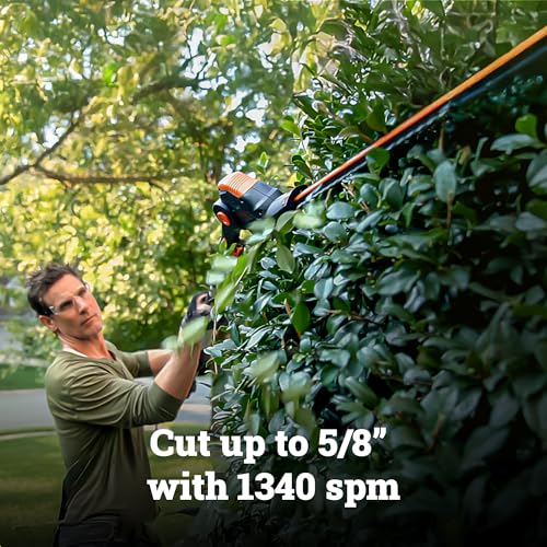 WORX Cordless Pole Hedge Trimmer, 20V 20" Bush Trimmer, WG252.9 - style: 20" 20V Hedge Trimmer/Tool Only
