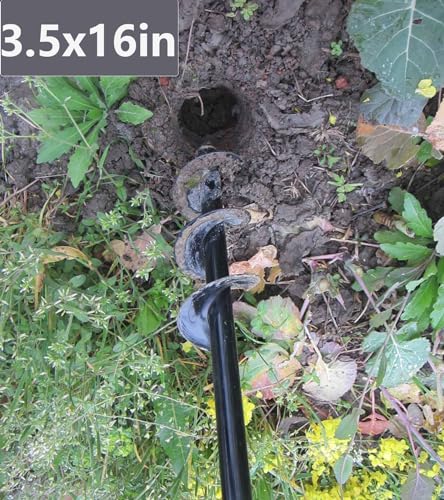 TCBWFY Garden Auger Drill Bit for Planting,Spiral Hole Drill Earth Post Umbrella Bulb Planter Auger for 3/8" Hex Drive 1.6"x9",1.6"x16.5",3.5"x16",4"x12",2"x32" - size: 1.6"x9",1.6"x16.5",3.5"x16",4"x12",2"x32"