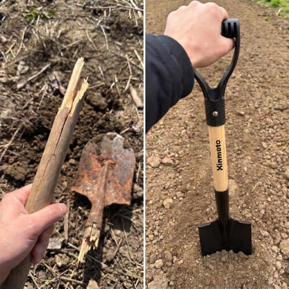 28 Inch Mini Small Heavy Duty Digging Shovel Wood D-Grip Garden Camping Car