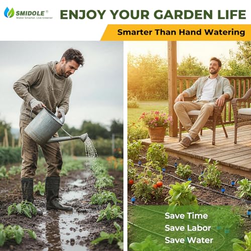 50FT Drip Irrigation Kit, Quick Connect Garden Watering System, Easy Install Drip Irrigation System with Misting Nozzles for Patio, Potted Plants, Small Garden & Greenhouse - size: 50FT