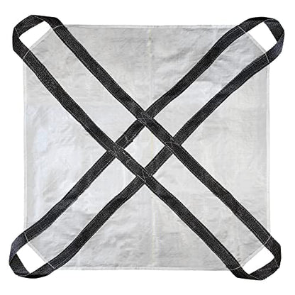 7' x 7' Heavy-Duty Utility Tarp with Reinforced Handles – Waterproof, UV-Resistant Poly-Woven Cover – Ideal for Yard Work, Home, Garden, Construction, Camping & Trailers - size: 7x7