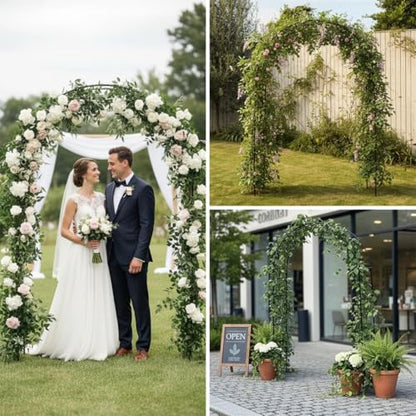 Thick Metal Garden Arch Rust-Proof Heavy Duty for Climbing Vines & Wedding - size: L
