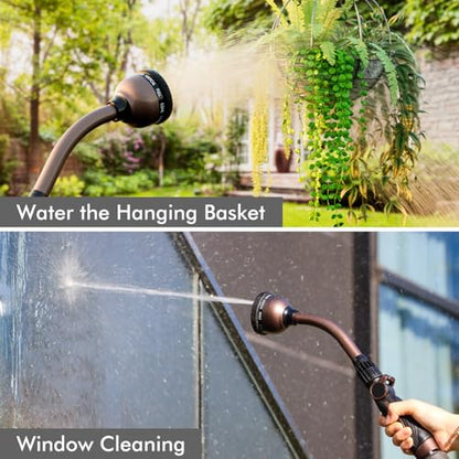 RESTMO Watering Wand Heavy Duty, 15-Inch Long Hose Nozzle Sprayer - color: Oil Rubbed Bronze