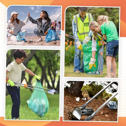 4 Pack 36" Reacher Grabber Tool, Lightweight Litter Pick up Sticks
