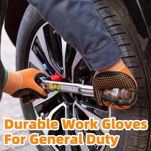 Schwer 6 Pairs Safety Work Gloves with Certified Level 6 Abrasion Resistance, General A1 Cut Resistant Working Gloves with MicroDot Grip, Touchscreen, MicroFoam Nitrile Coating, LT5619, M - size: Medium