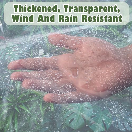 6x10FT Heavy Duty Clear Waterproof Tarp,Outdoor Garden Rainproof Covering - size: 6 x 10 FT