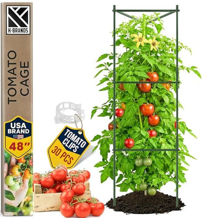 1 Pack 48" Tomato Cages for Garden - Large Tomato Plant Support Trellis - size: 1 Pack, 48 Inches
